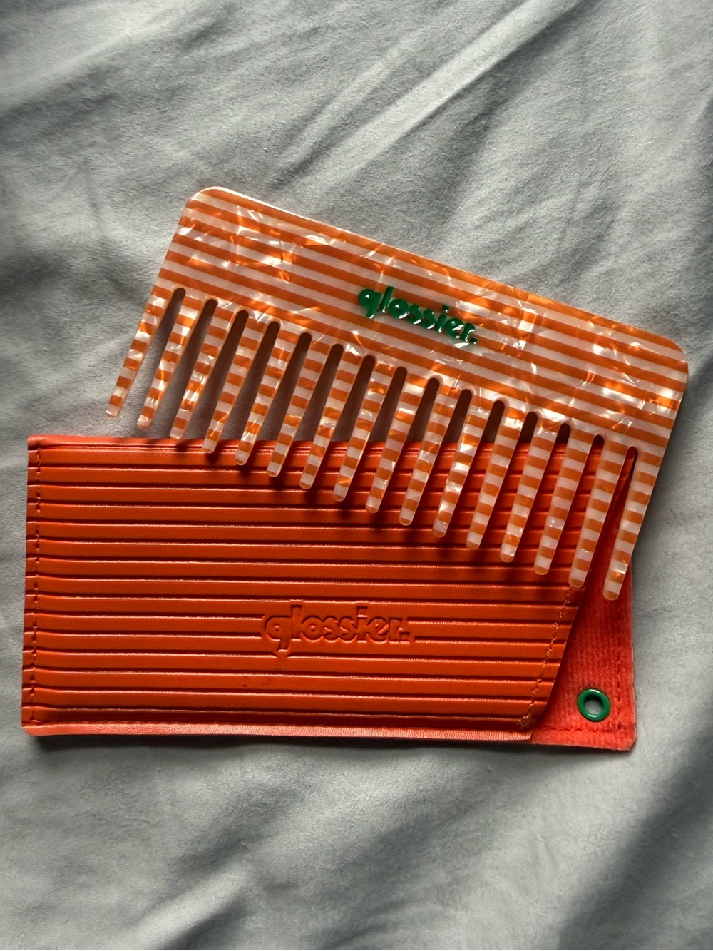 Limited Edition Glossier Summer Collection Hair Comb with Case